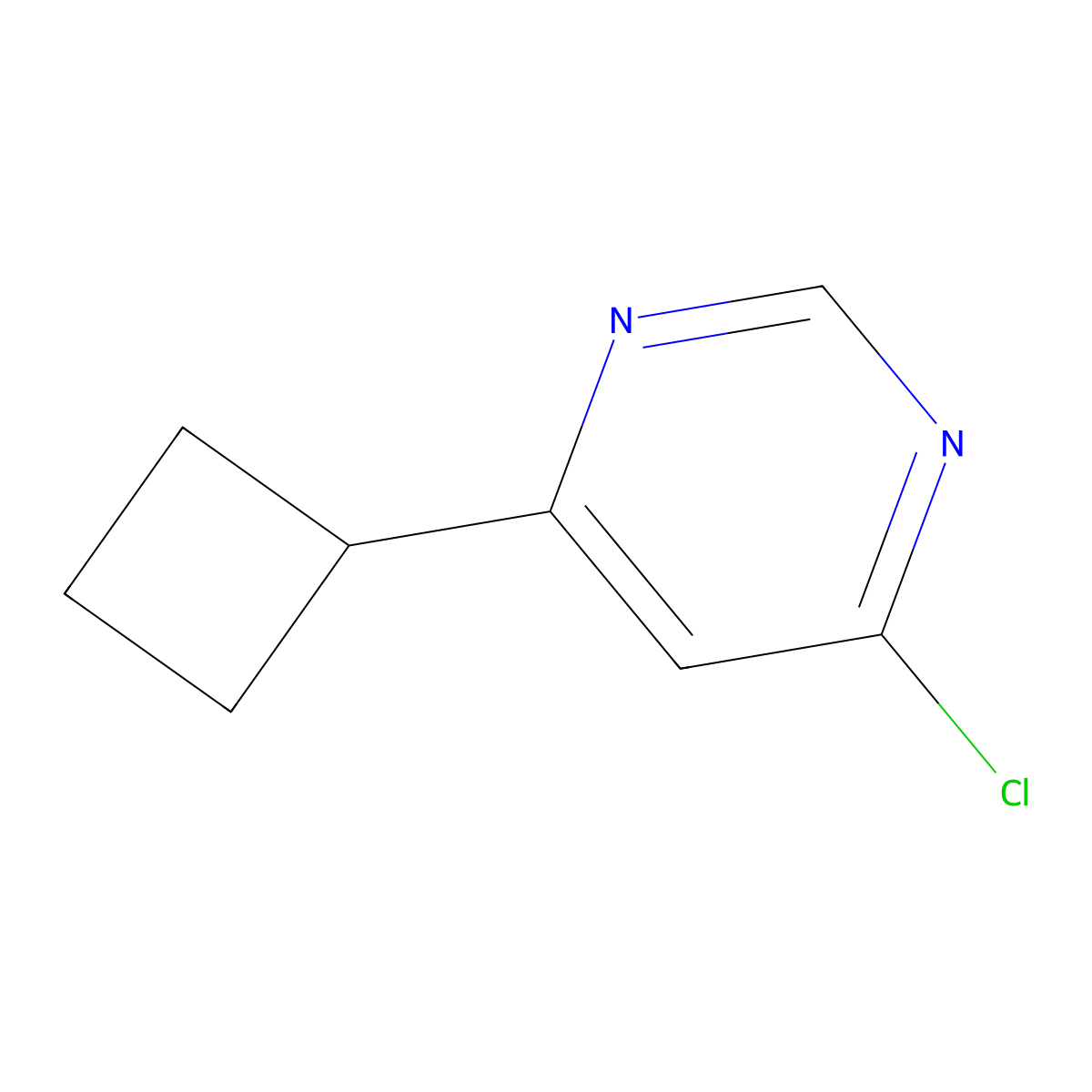 4-Chloro-6-cyclobutylpyrimidine molecular structure, CAS 768397-43-9