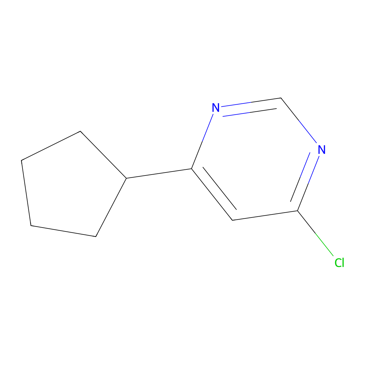 4-Chloro-6-cyclopentylpyrimidine molecular structure, CAS 768397-44-0