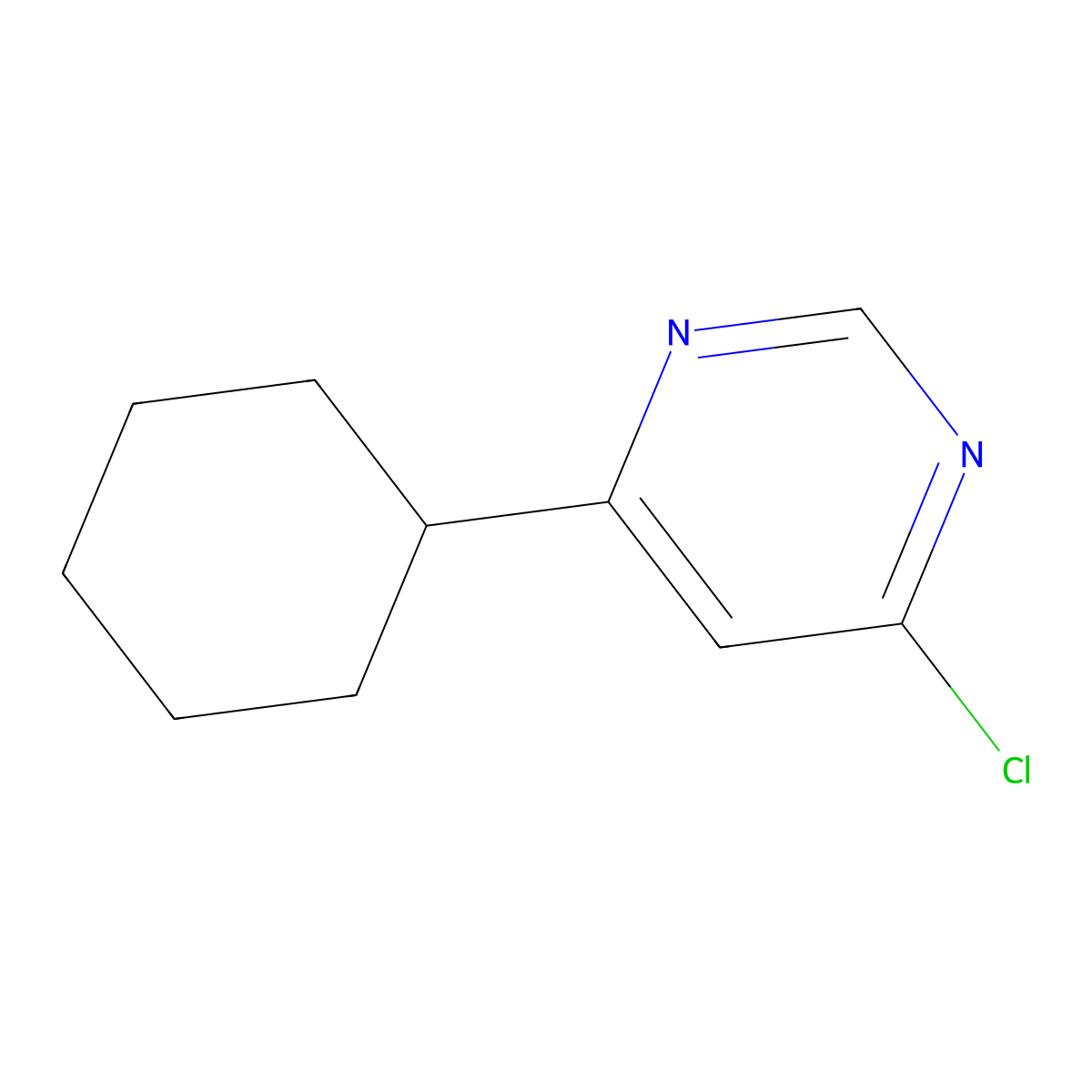 4-Chloro-6-cyclohexylpyrimidine molecular structure, CAS 768397-45-1