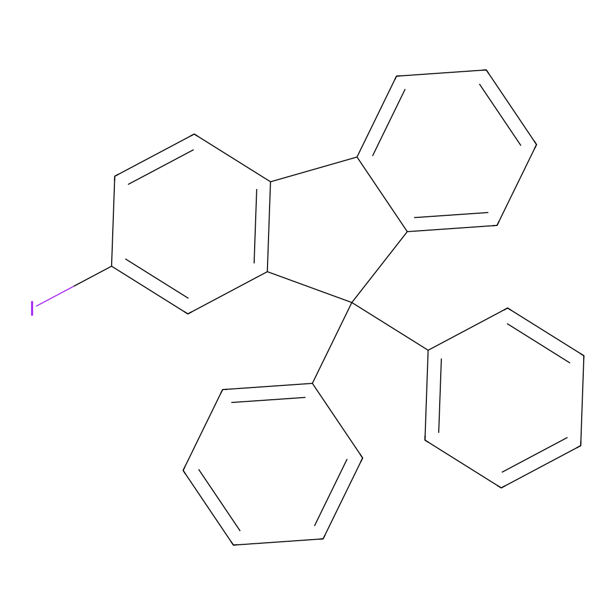 2-Iodo-9,9-diphenyl-9H-fluorene molecular structure, CAS 768398-90-9