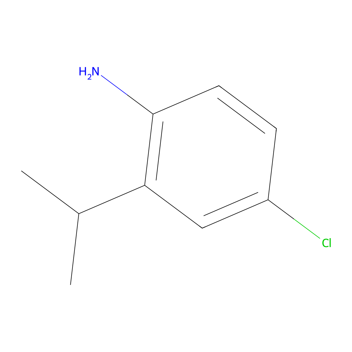 4-Chloro-2-isopropylaniline molecular structure, CAS 76842-14-3