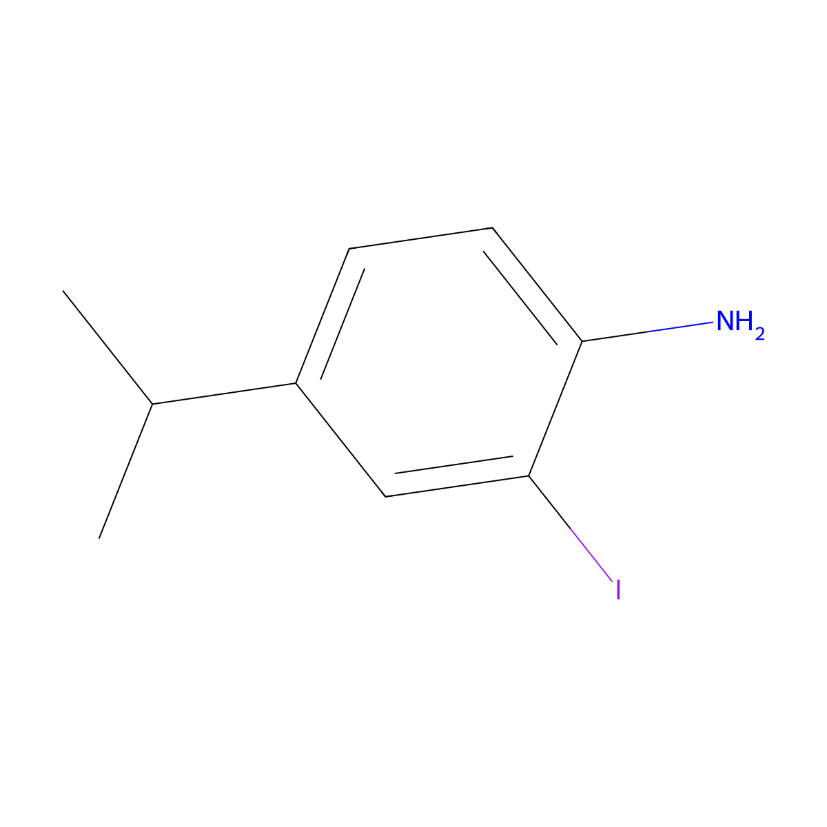 2-Iodo-4-isopropylaniline molecular structure, CAS 76842-15-4