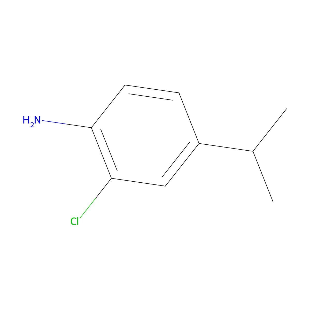 2-Chloro-4-isopropylaniline molecular structure, CAS 76842-16-5