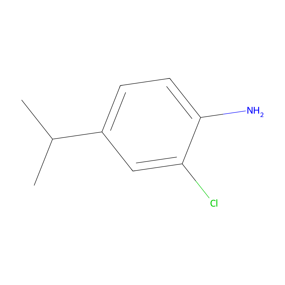 2-Chloro-4-isopropylaniline molecular structure, CAS 76842-16-5
