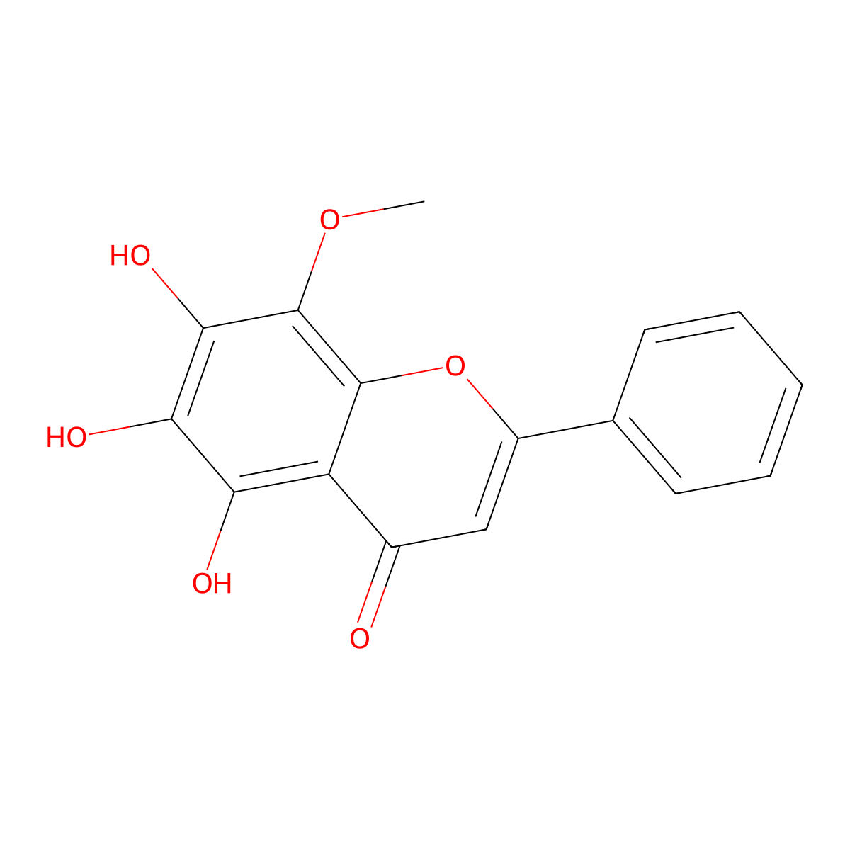 6-Hydroxywogonin molecular structure, CAS 76844-70-7