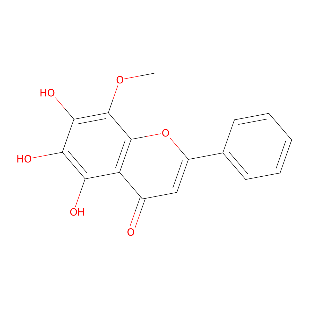 6-Hydroxywogonin molecular structure, CAS 76844-70-7