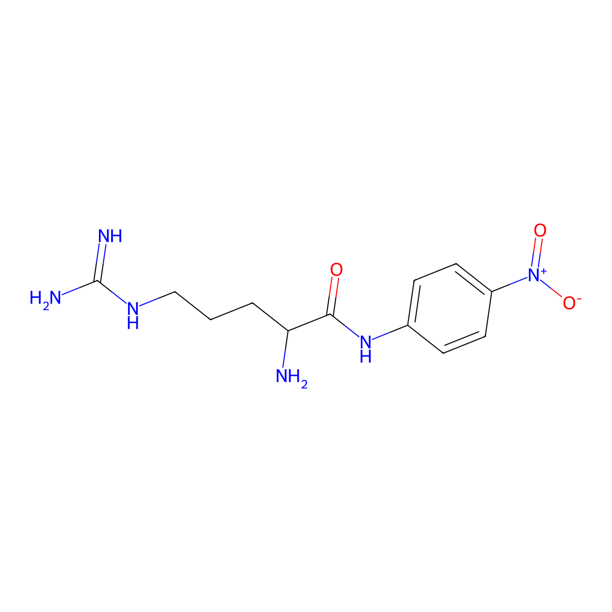 Arginine-4-nitroanilide molecular structure, CAS 76847-45-5