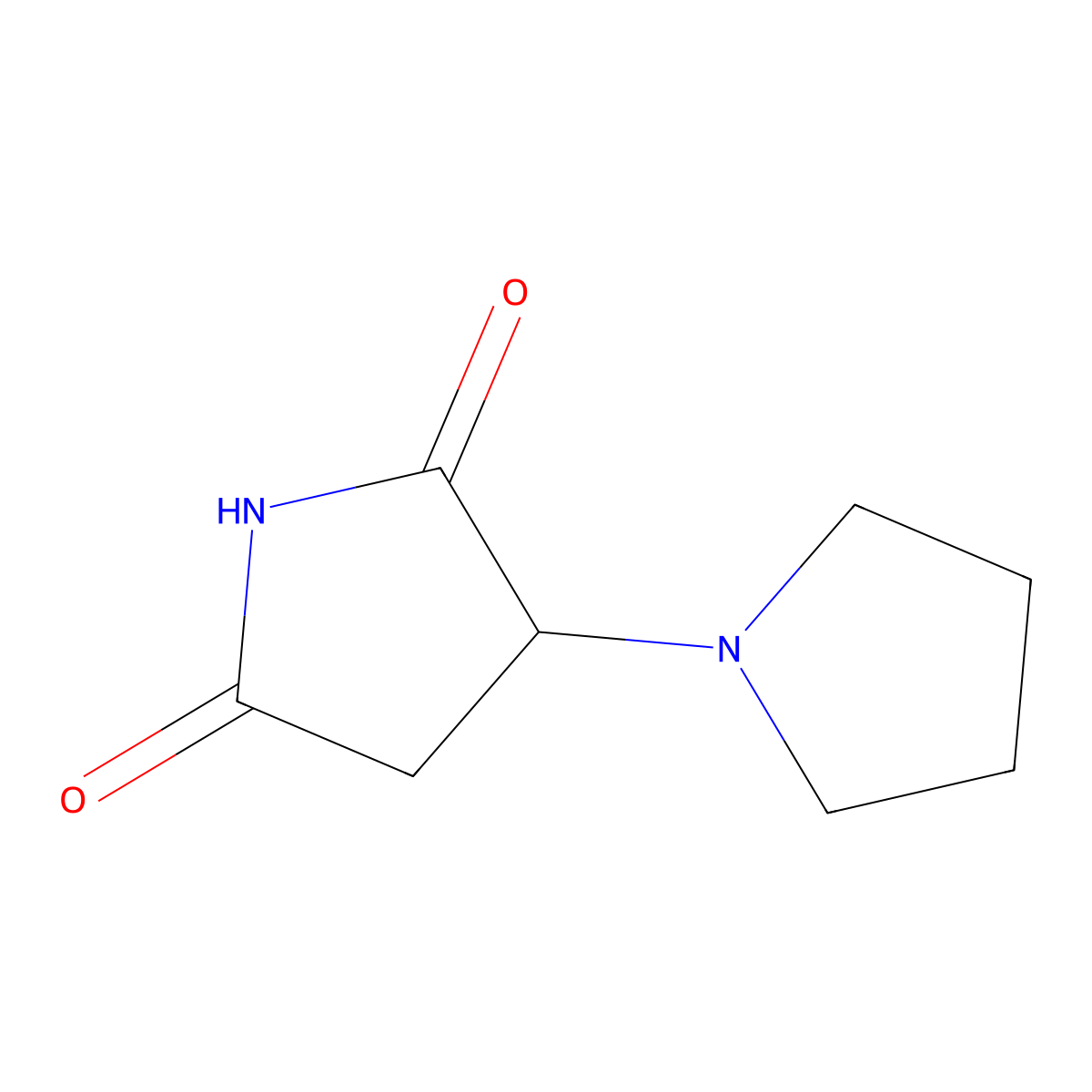 3-(Pyrrolidin-1-yl)pyrrolidine-2,5-dione molecular structure, CAS 7685-87-2