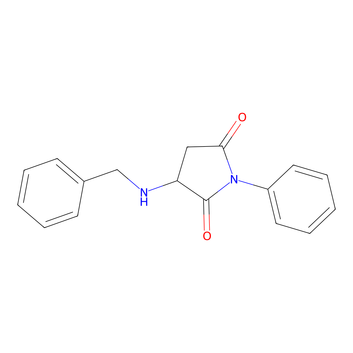 3-(Benzylamino)-1-phenylpyrrolidine-2,5-dione molecular structure, CAS 7685-88-3