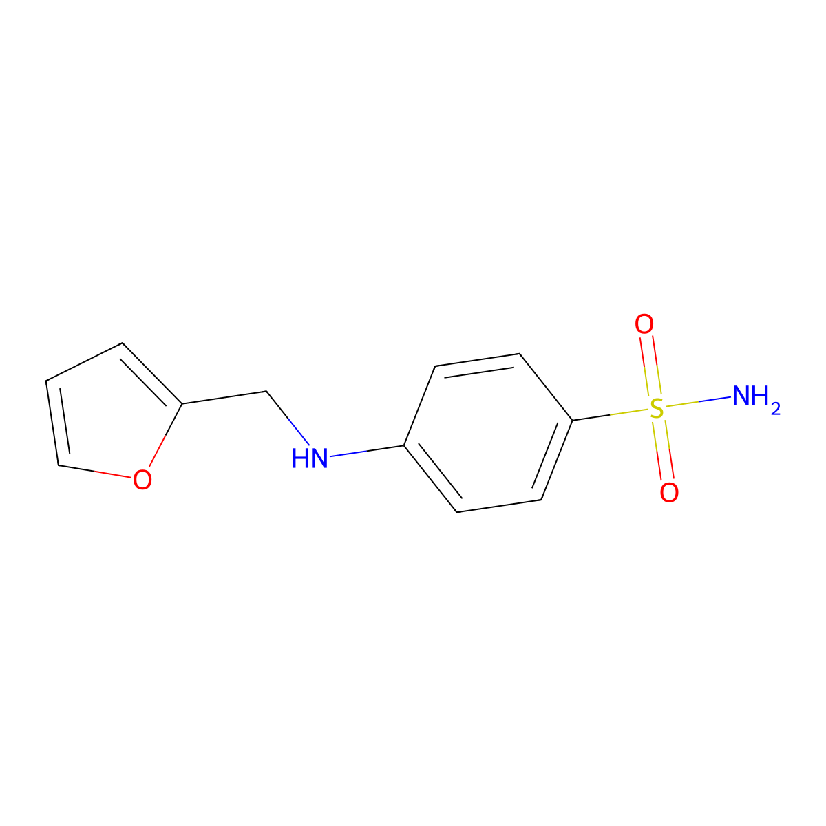 Sulfanilamide, N(sup 4)-furfuryl- molecular structure, CAS 76852-01-2
