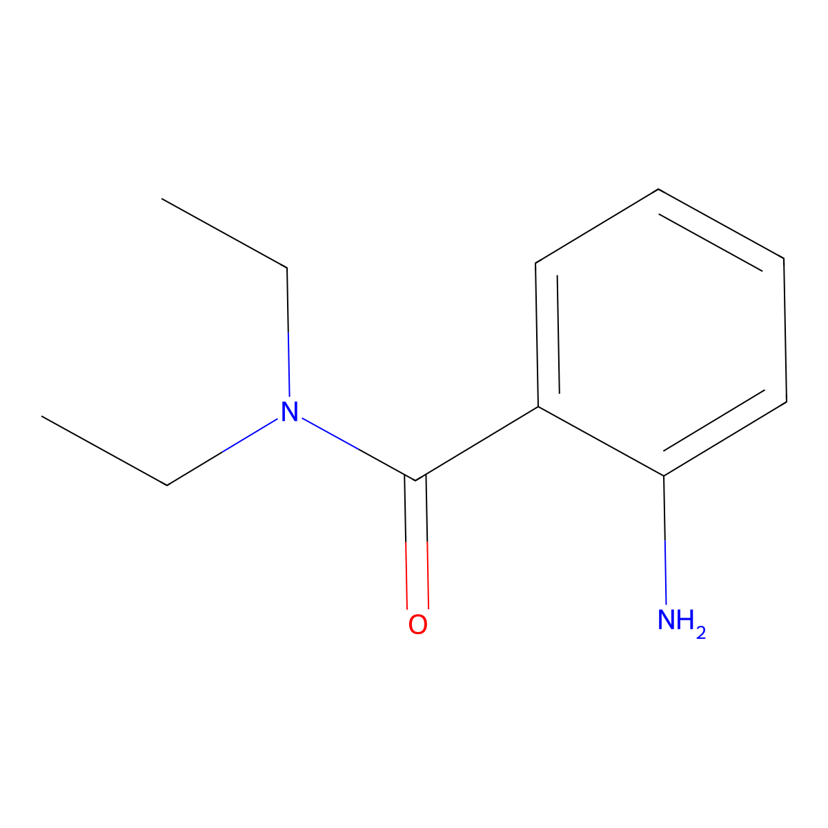 2-amino-N,N-diethylbenzamide molecular structure, CAS 76854-95-0