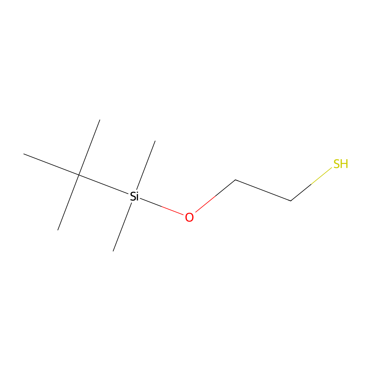 2-[(Tert-butyldimethylsilyl)oxy]ethane-1-thiol molecular structure, CAS 76855-57-7