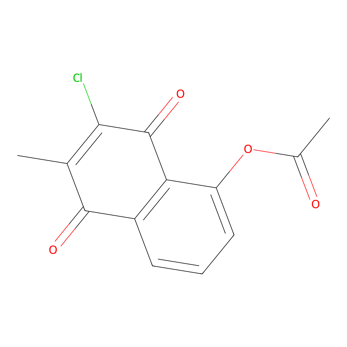 7-Chloro-6-methyl-5,8-dioxo-5,8-dihydronaphthalen-1-yl acetate molecular structure, CAS 76855-75-9