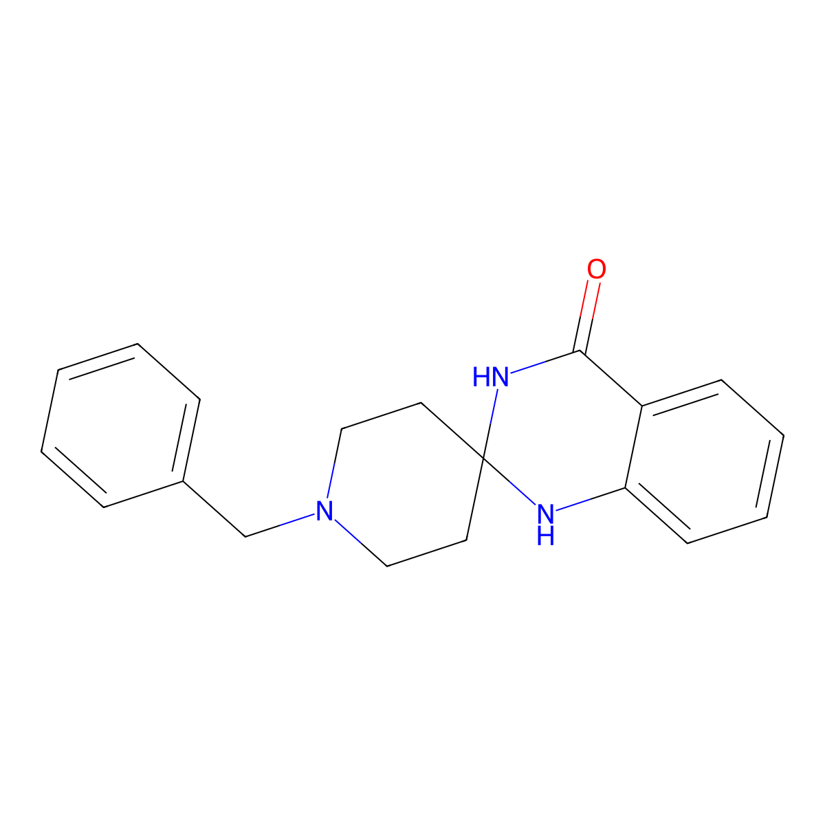 1-benzyl-2',3'-dihydrospiro[piperidine-4,2'-quinazoline]-4'(1'H)-one molecular structure, CAS 76857-06-2