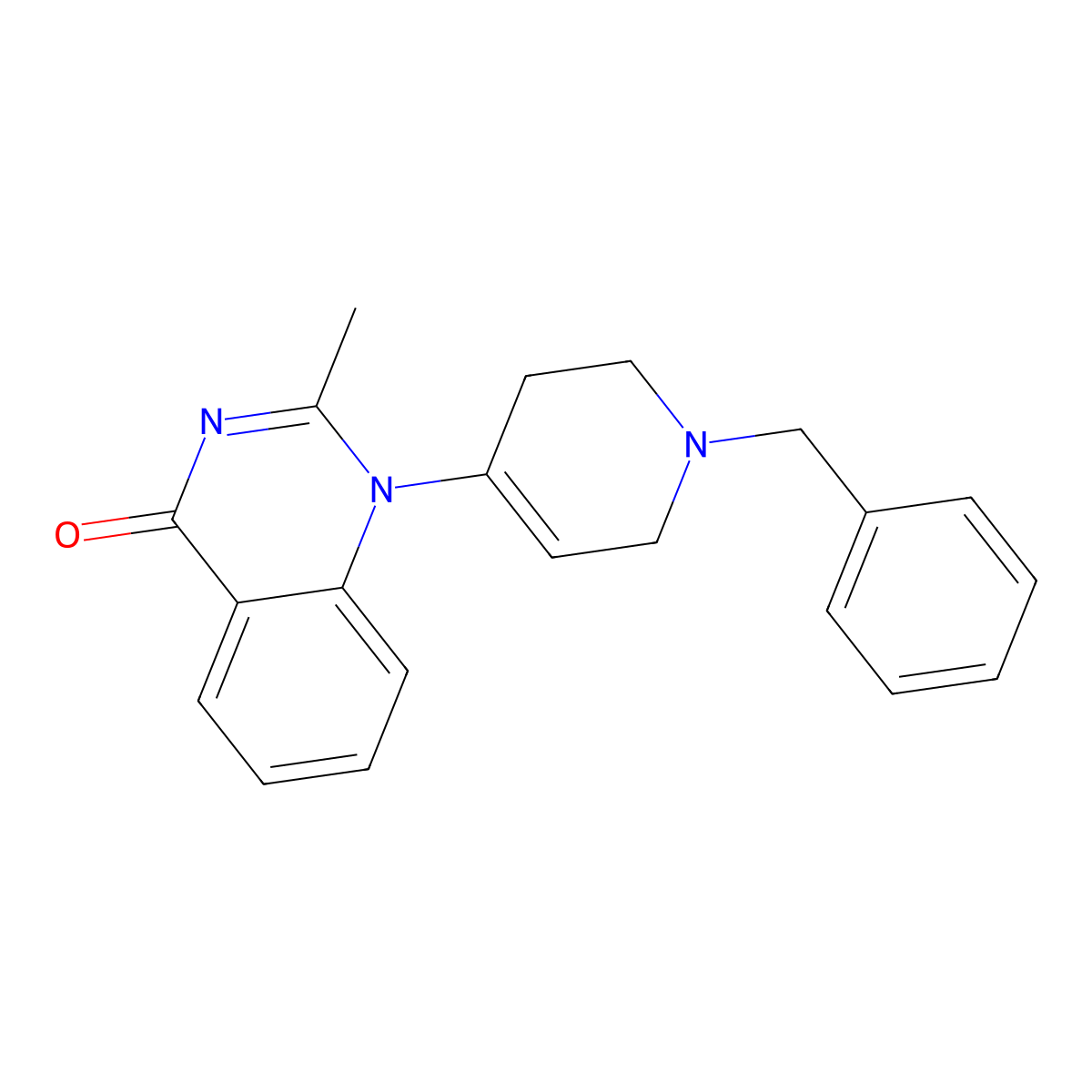 1-(1-Benzyl-1,2,3,6-tetrahydropyridin-4-yl)-2-methylquinazolin-4(1H)-one molecular structure, CAS 76857-07-3