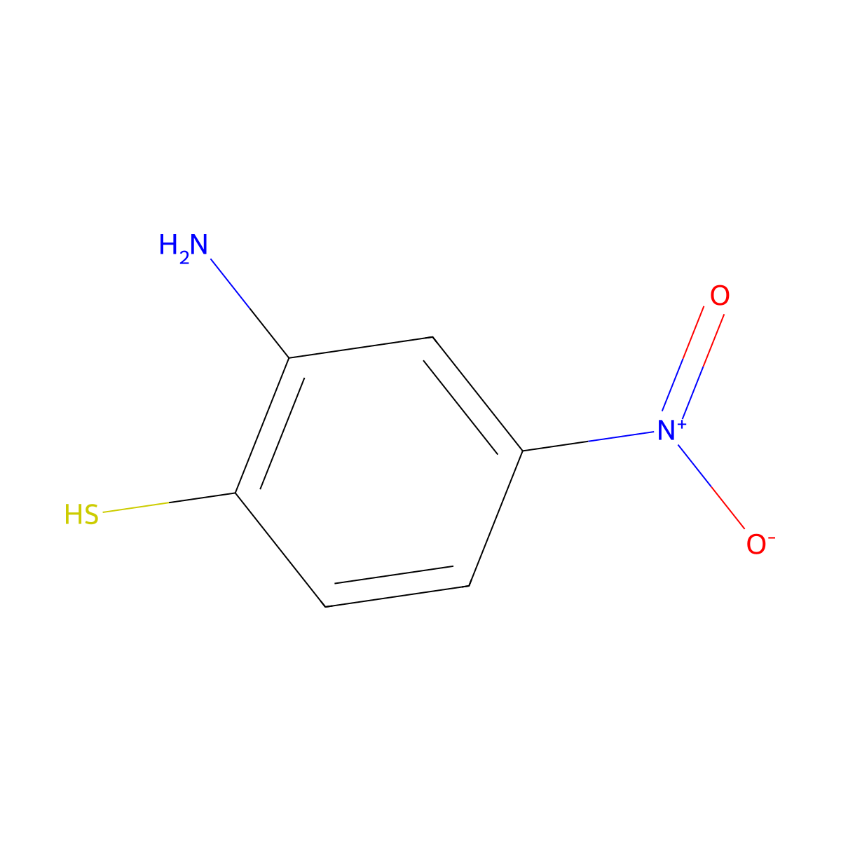 2-Amino-4-nitrobenzenethiol molecular structure, CAS 7686-29-5