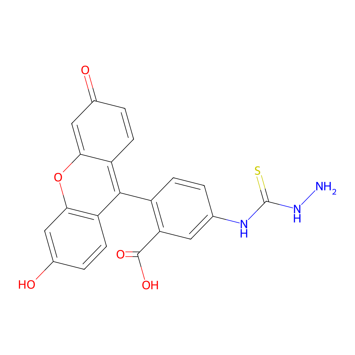 Fluorescein-5-thiosemicarbazide molecular structure, CAS 76863-28-0