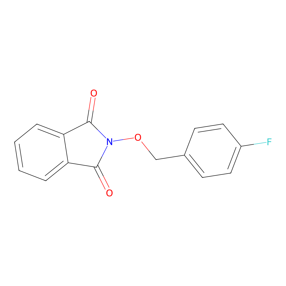 2-[(4-fluorobenzyl)oxy]-1H-isoindole-1,3(2H)-dione molecular structure, CAS 76866-37-0