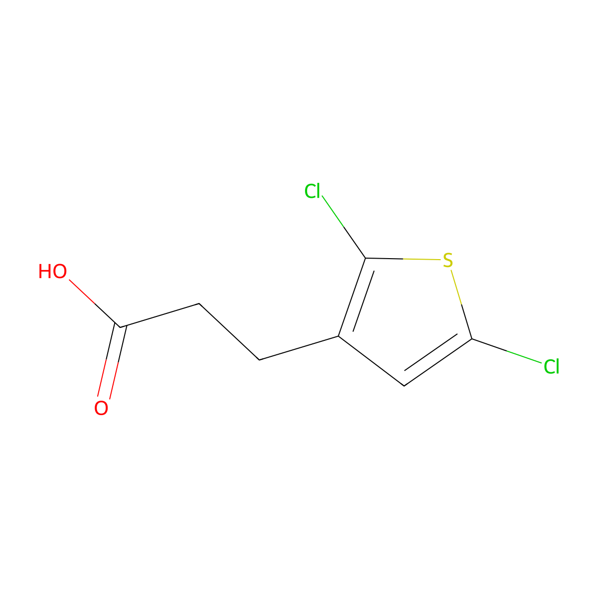 3-(2,5-Dichlorothiophen-3-yl)propanoic acid molecular structure, CAS 7687-78-7