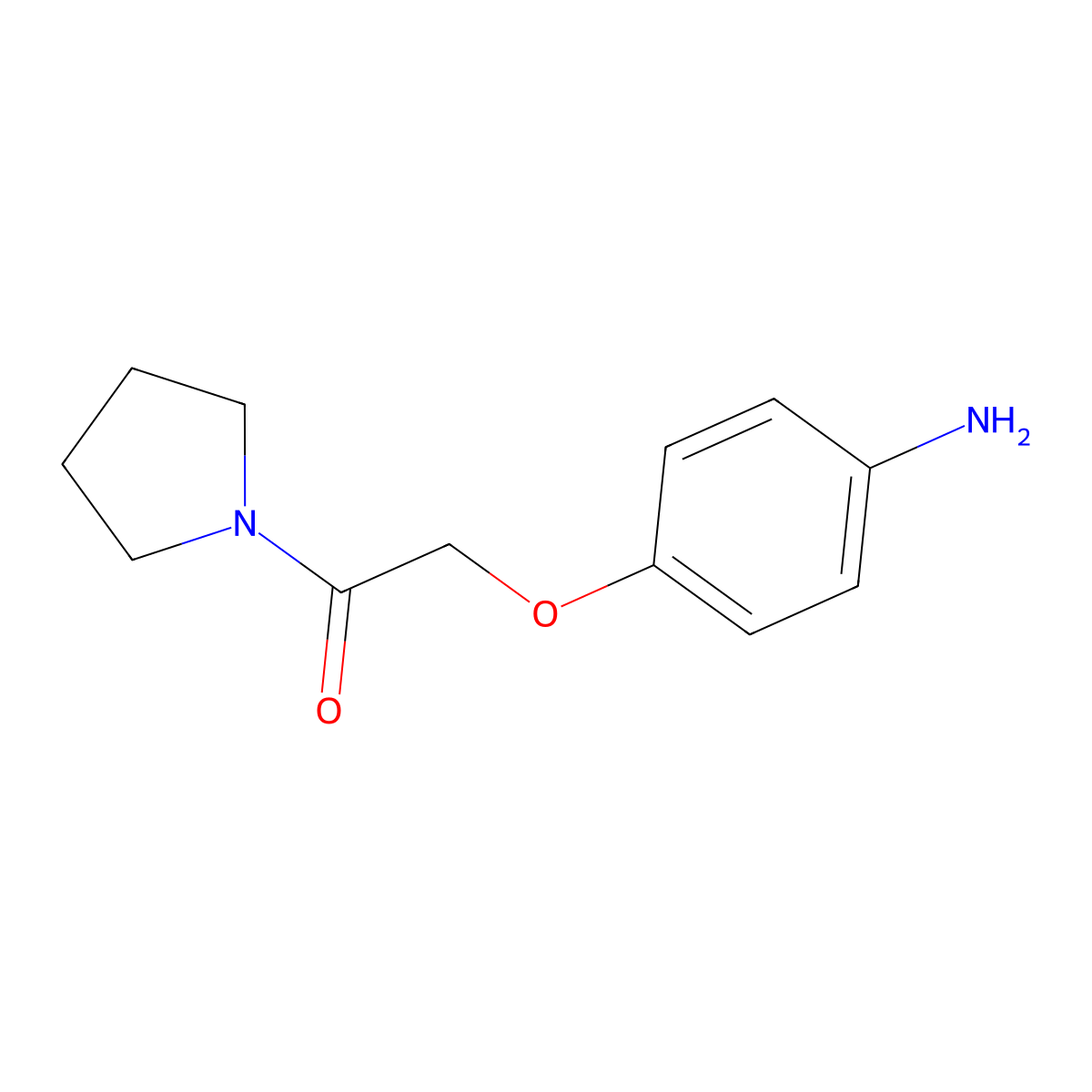 2-(4-Amino-phenoxy)-1-pyrrolidin-1-yl-ethanone molecular structure, CAS 76870-05-8