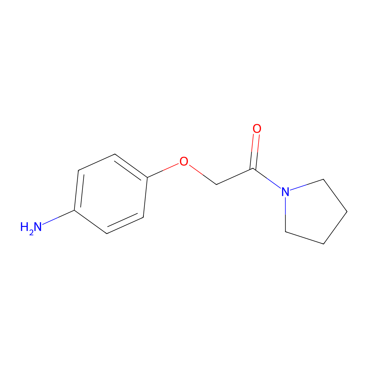 2-(4-Amino-phenoxy)-1-pyrrolidin-1-yl-ethanone molecular structure, CAS 76870-05-8