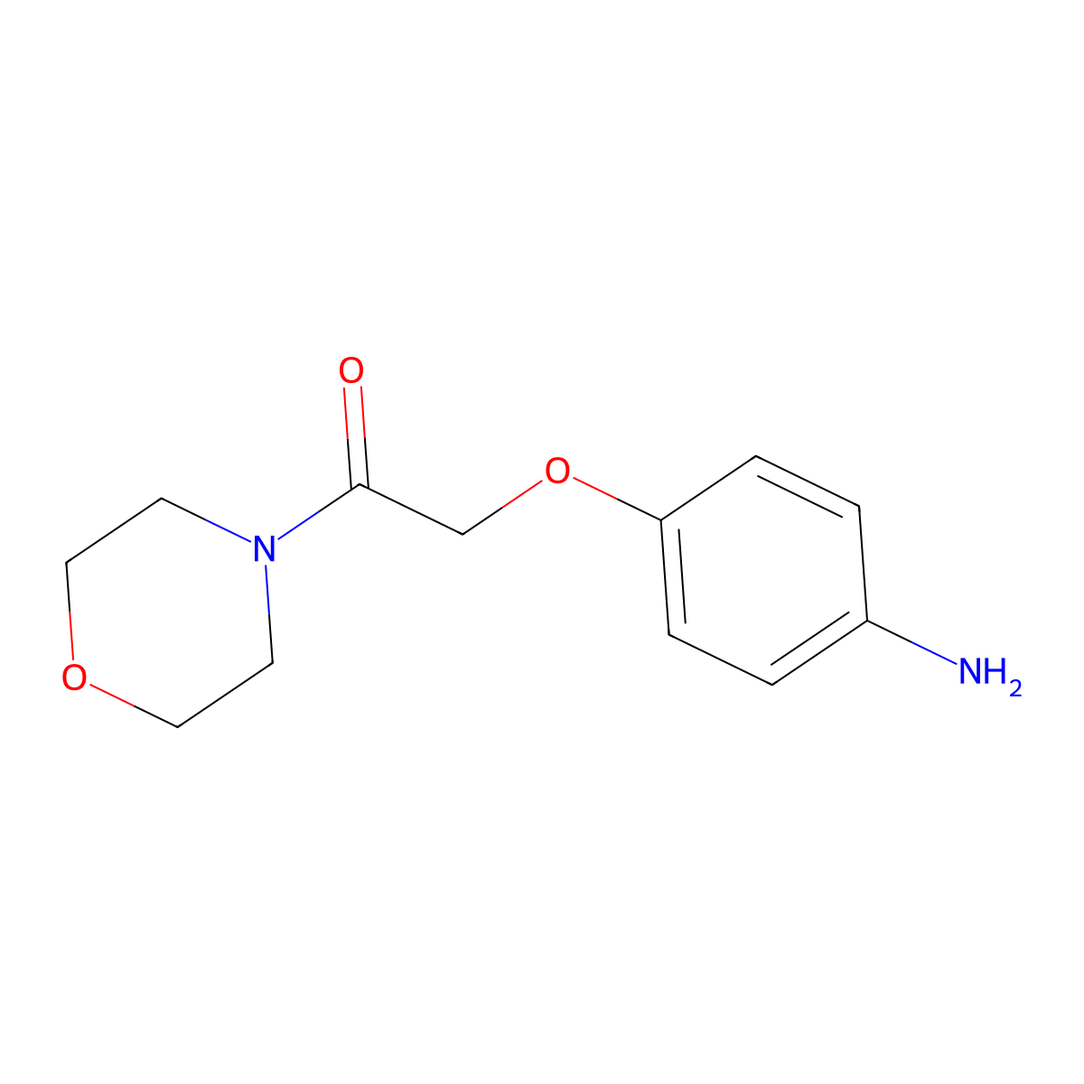 4-(2-Morpholin-4-yl-2-oxoethoxy)aniline molecular structure, CAS 76870-09-2