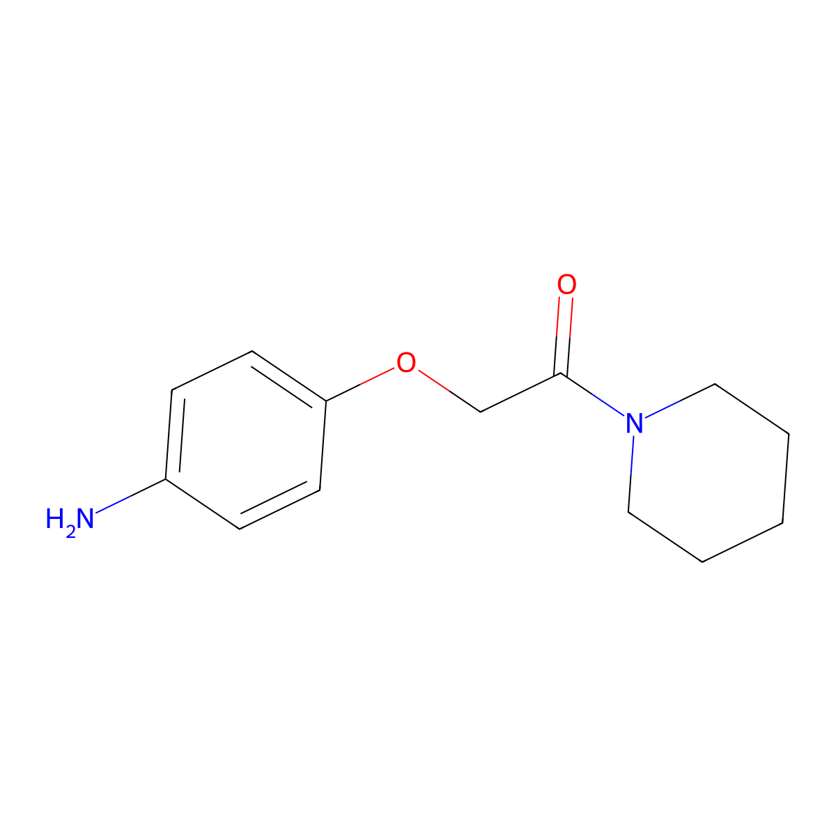 2-(4-Amino-phenoxy)-1-piperidin-1-yl-ethanone molecular structure, CAS 76870-14-9