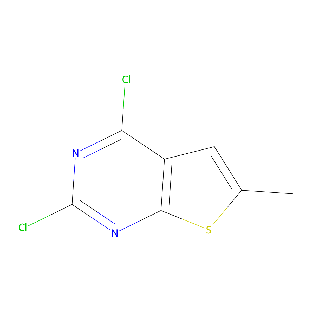 2,4-Dichloro-6-methylthieno[2,3-D]pyrimidine molecular structure, CAS 76872-23-6
