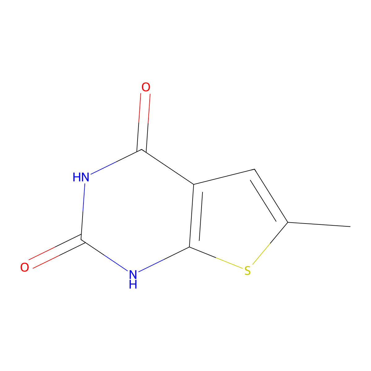 6-Methylthieno[2,3-d]pyrimidine-2,4(1H,3H)-dione molecular structure, CAS 76872-71-4