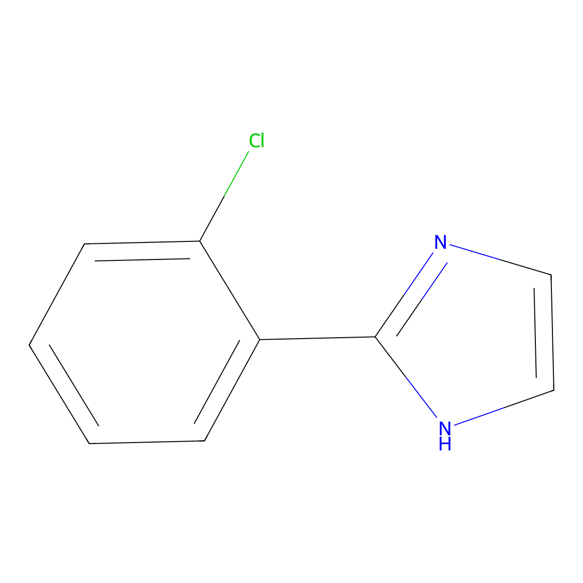 2-(2-chlorophenyl)-1H-imidazole molecular structure, CAS 76875-22-4