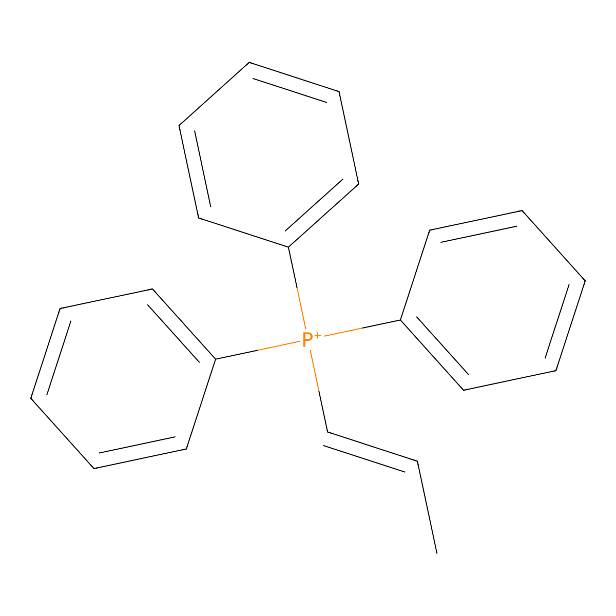 Triphenyl-1-propen-1-ylphosphonium molecular structure, CAS 76875-25-7