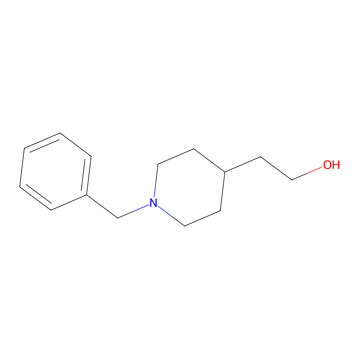 2-(1-Benzylpiperidin-4-yl)ethanol molecular structure, CAS 76876-70-5