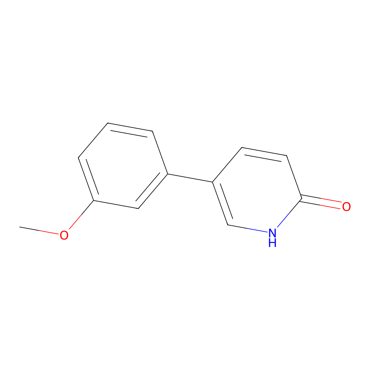 2-Hydroxy-5-(3-methoxyphenyl)pyridine molecular structure, CAS 76876-87-4