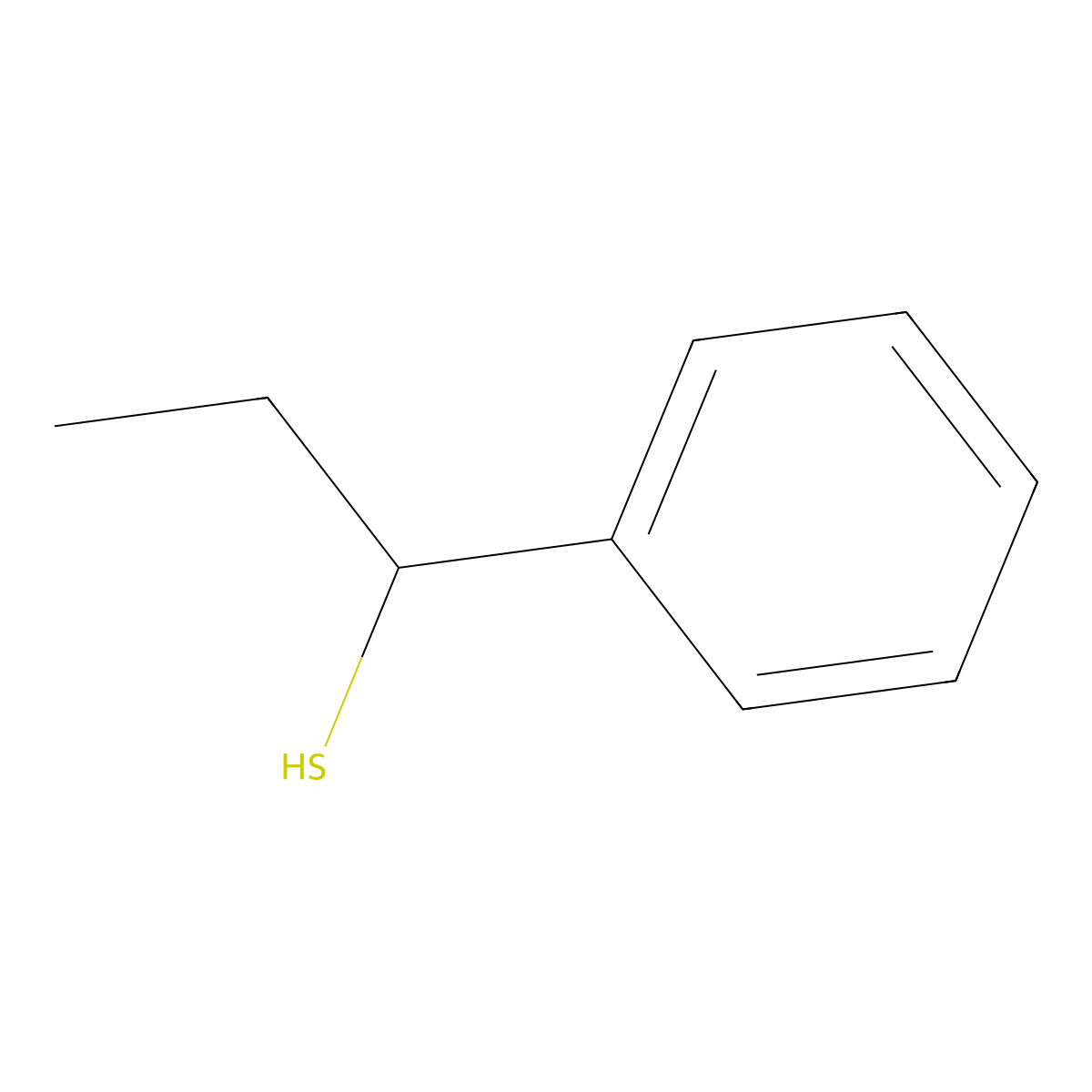 1-Phenylpropane-1-thiol molecular structure, CAS 76877-93-5