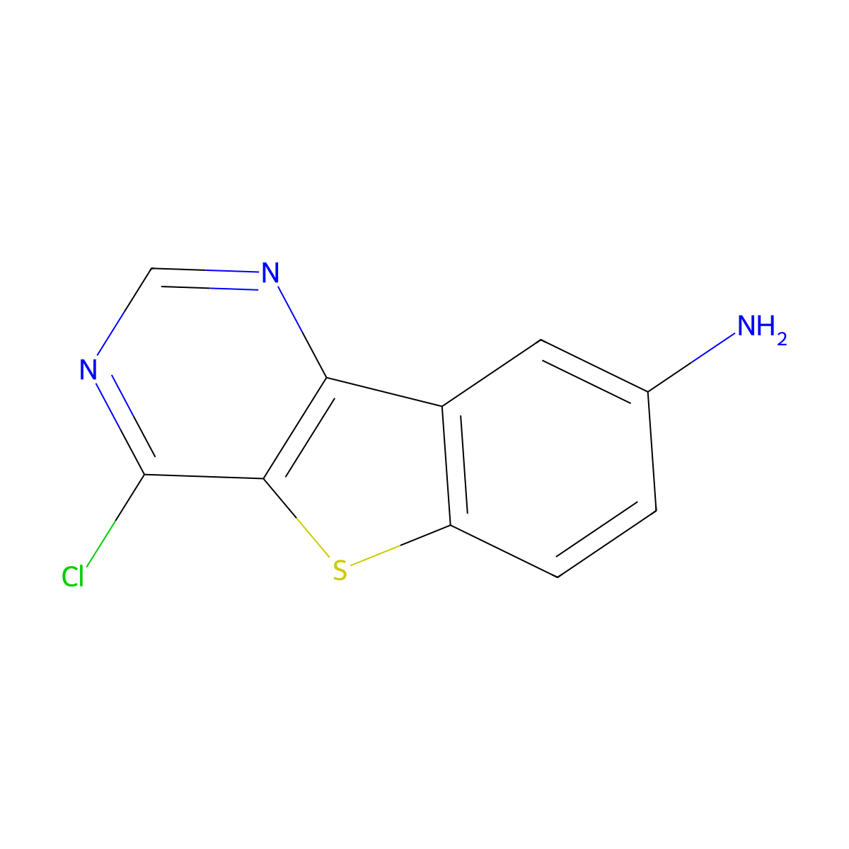 6-Chloro-8-thia-3,5-diazatricyclo[7.4.0.0,2,7]trideca-1(9),2(7),3,5,10,12-hexaen-12-amine molecular structure, CAS 76878-12-1