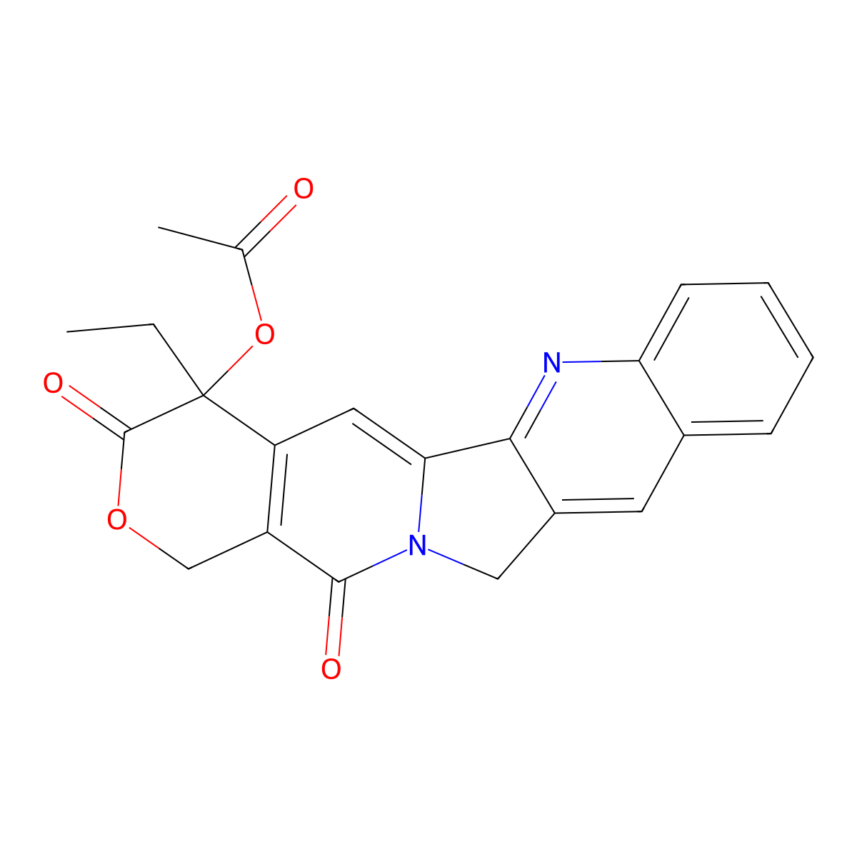 O-Acetylcamptothecin molecular structure, CAS 7688-64-4