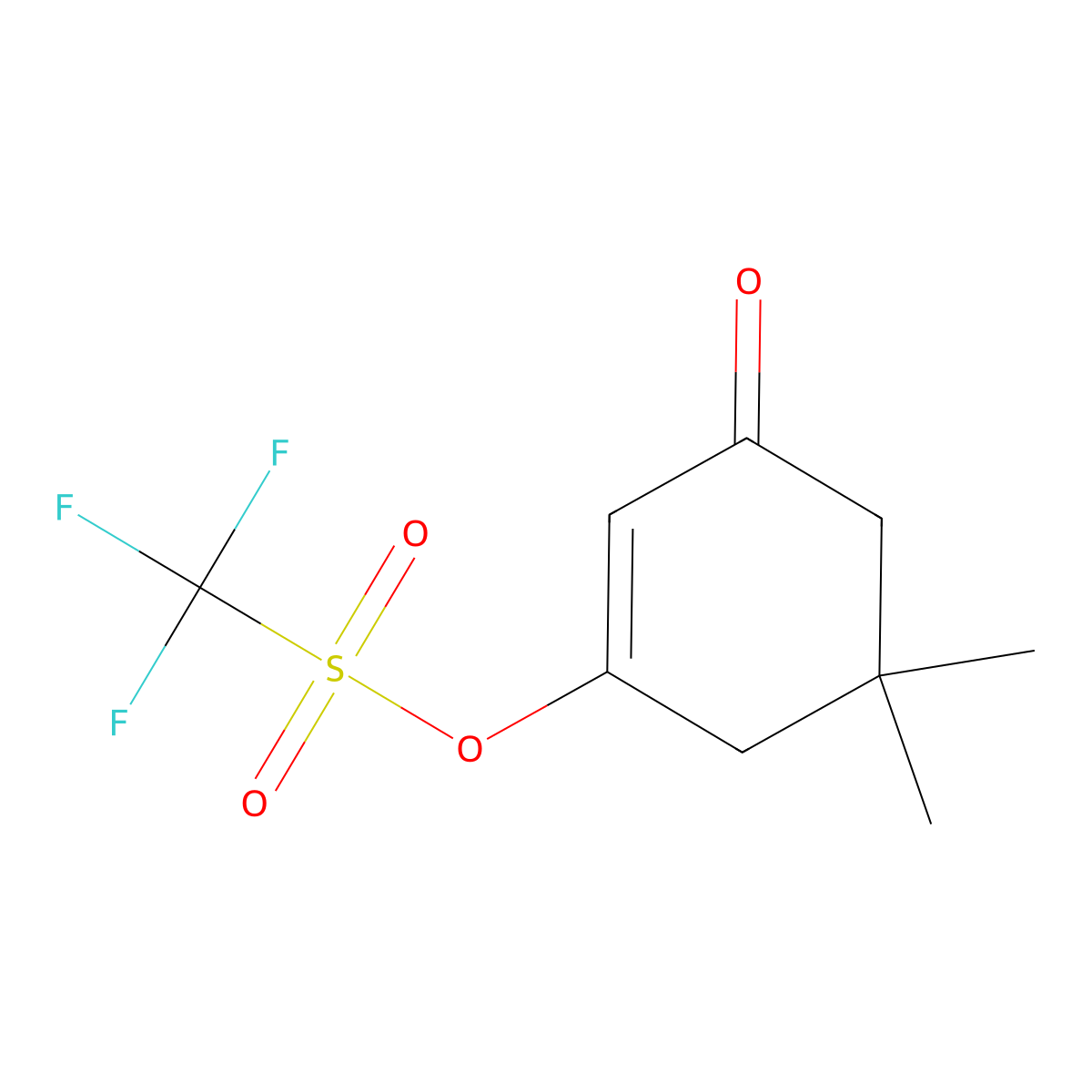 (5,5-Dimethyl-3-oxocyclohexen-1-yl) trifluoromethanesulfonate molecular structure, CAS 76881-19-1