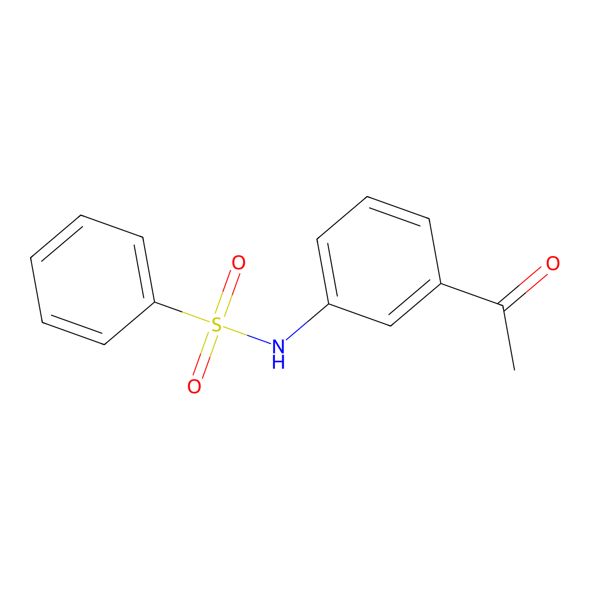 N-(3-acetylphenyl)benzenesulfonamide molecular structure, CAS 76883-63-1