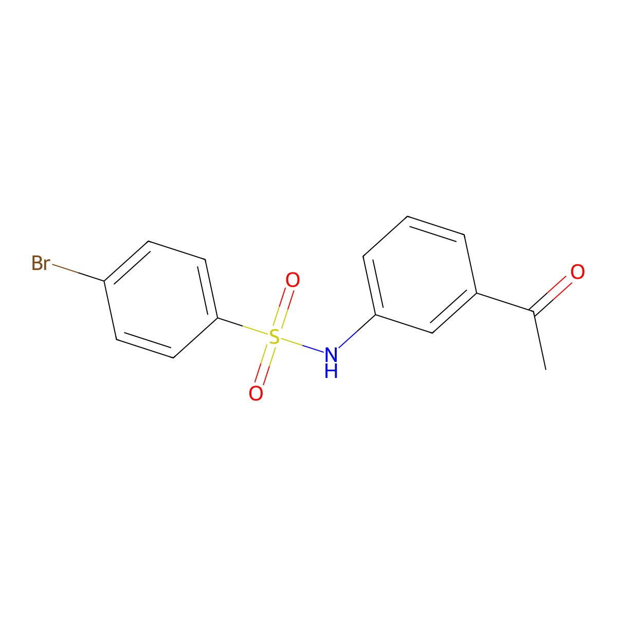 N-(3-acetylphenyl)-4-bromobenzenesulfonamide molecular structure, CAS 76883-64-2