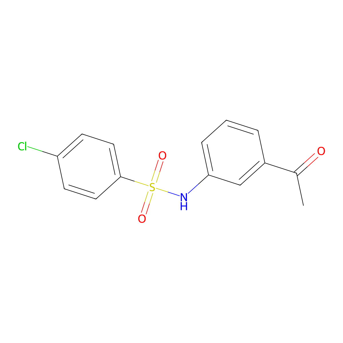 N-(3-acetylphenyl)-4-chlorobenzenesulfonamide molecular structure, CAS 76883-65-3