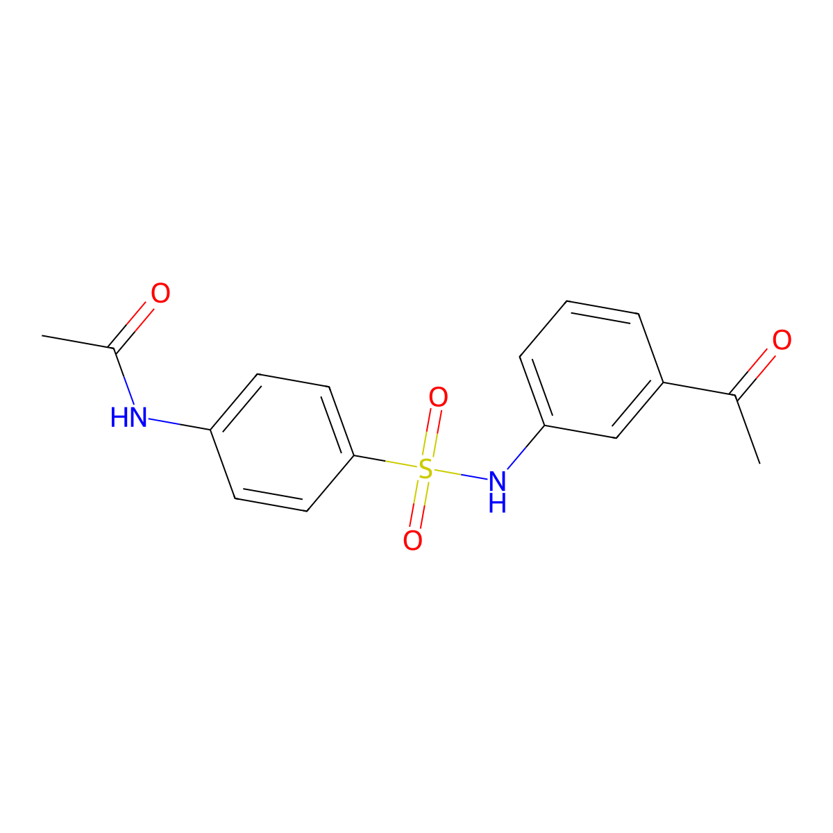 N-{4-[(3-acetylphenyl)sulfamoyl]phenyl}acetamide molecular structure, CAS 76883-68-6