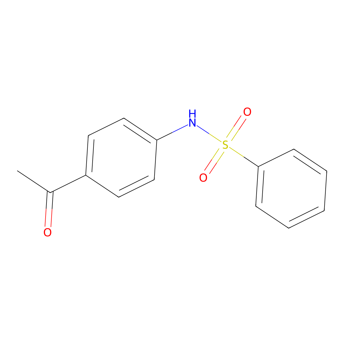 N-(4-acetylphenyl)benzenesulfonamide molecular structure, CAS 76883-69-7