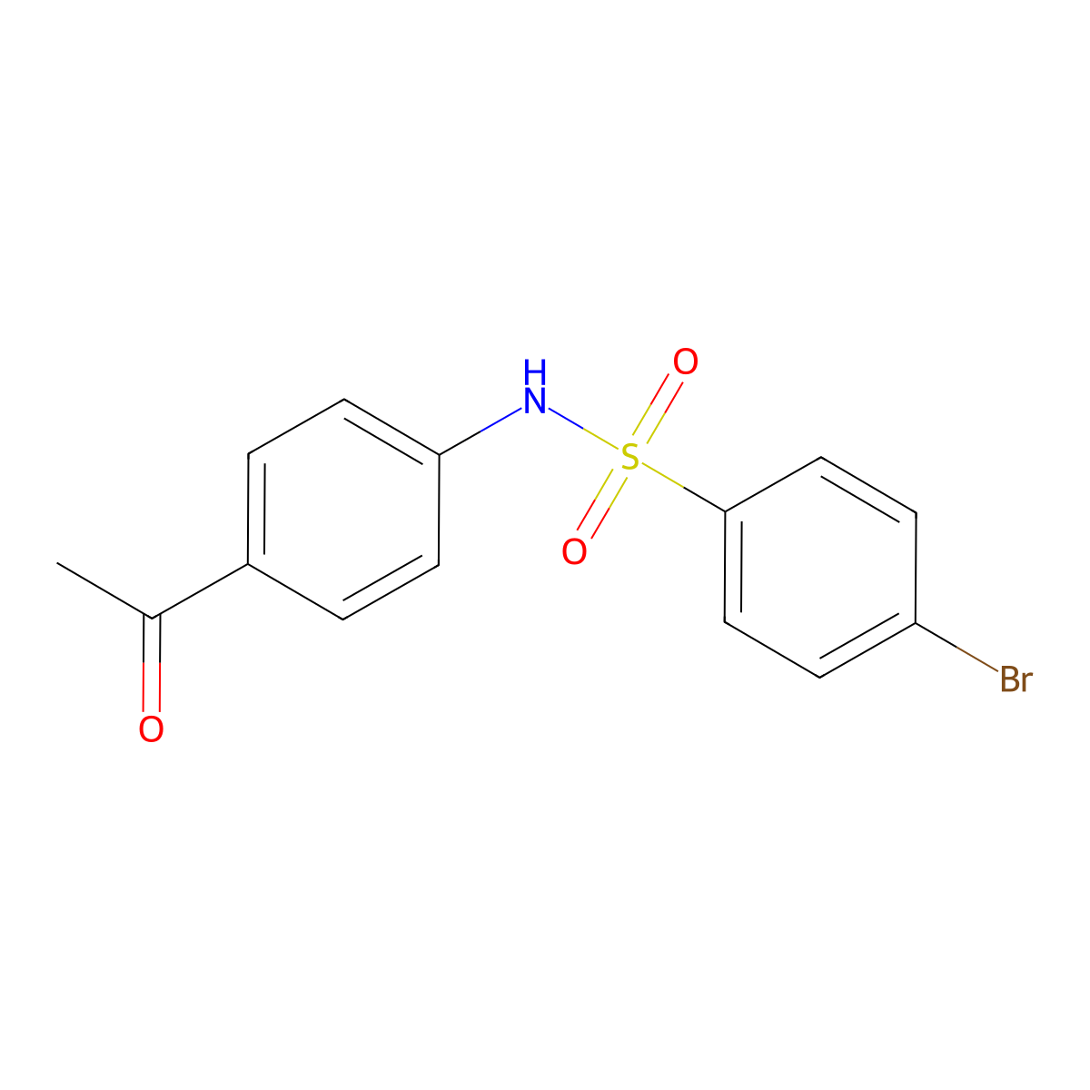 N-(4-acetylphenyl)-4-bromobenzenesulfonamide molecular structure, CAS 76883-70-0