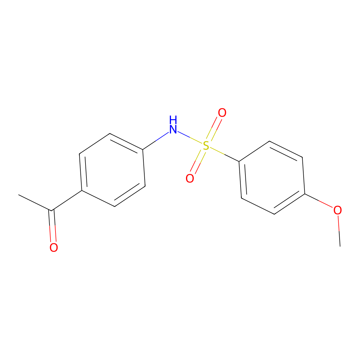 N-(4-acetylphenyl)-4-methoxybenzenesulfonamide molecular structure, CAS 76883-72-2