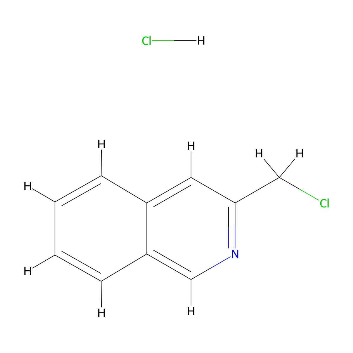 3-(Chloromethyl)isoquinoline hydrochloride molecular structure, CAS 76884-33-8