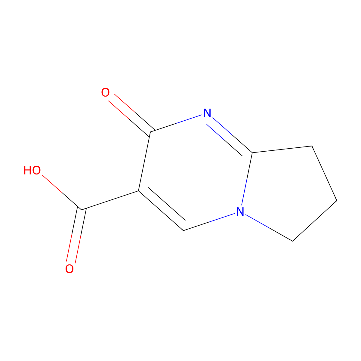 2-Oxo-2,6,7,8-tetrahydropyrrolo[1,2-a]pyrimidine-3-carboxylic Acid molecular structure, CAS 76884-56-5