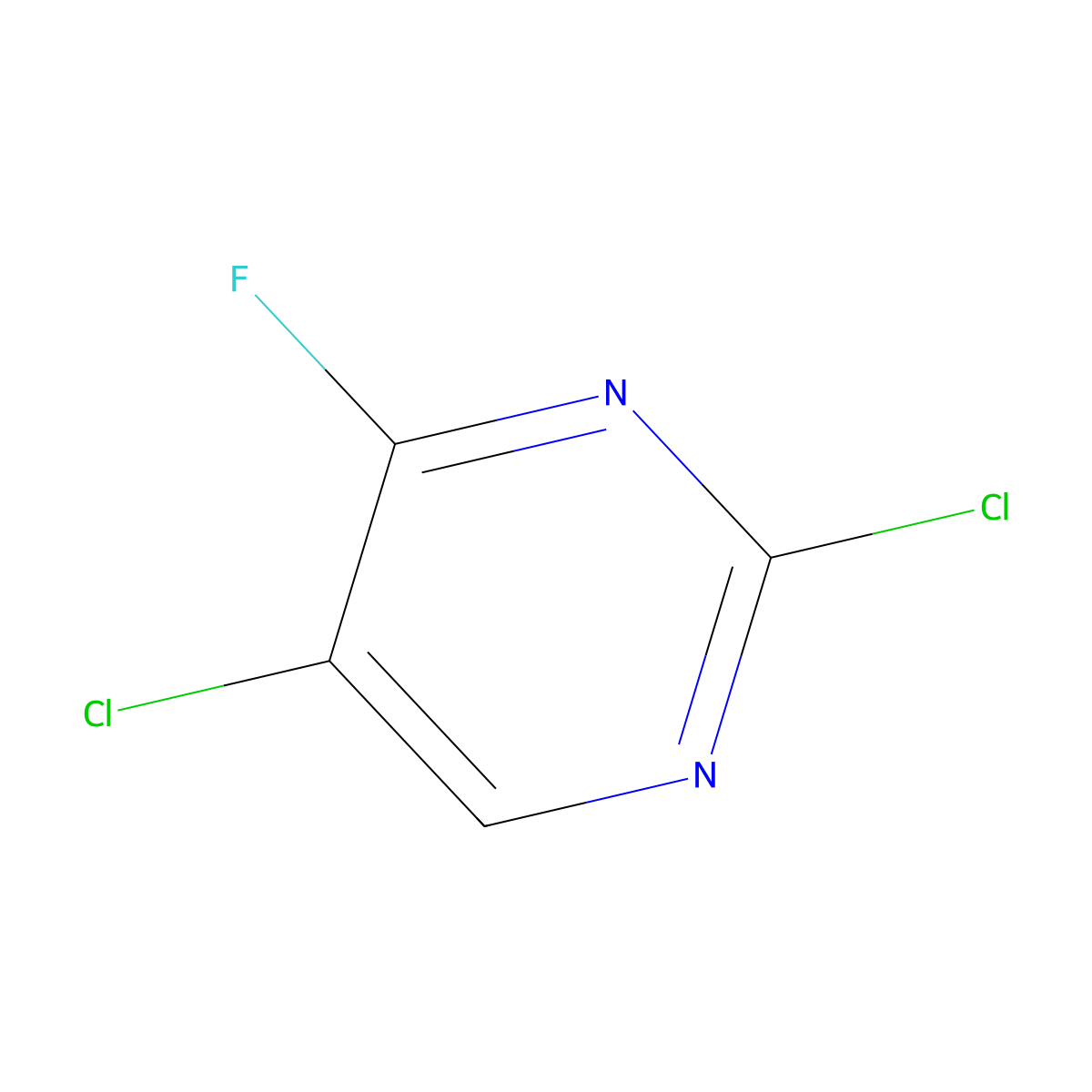 2,5-Dichloro-4-fluoropyrimidine molecular structure, CAS 76889-13-9