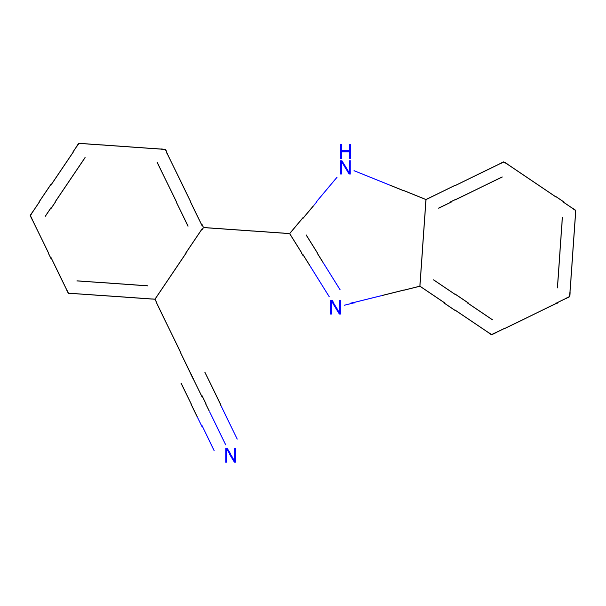 2-(1H-Benzo[d]imidazol-2-yl)benzonitrile molecular structure, CAS 76889-76-4