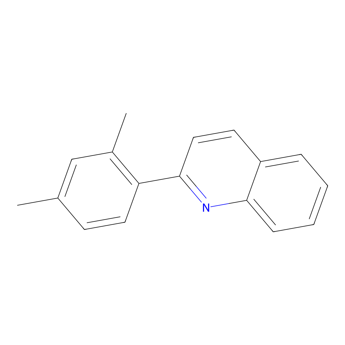 2-(2,4-Dimethylphenyl)quinoline molecular structure, CAS 76890-08-9