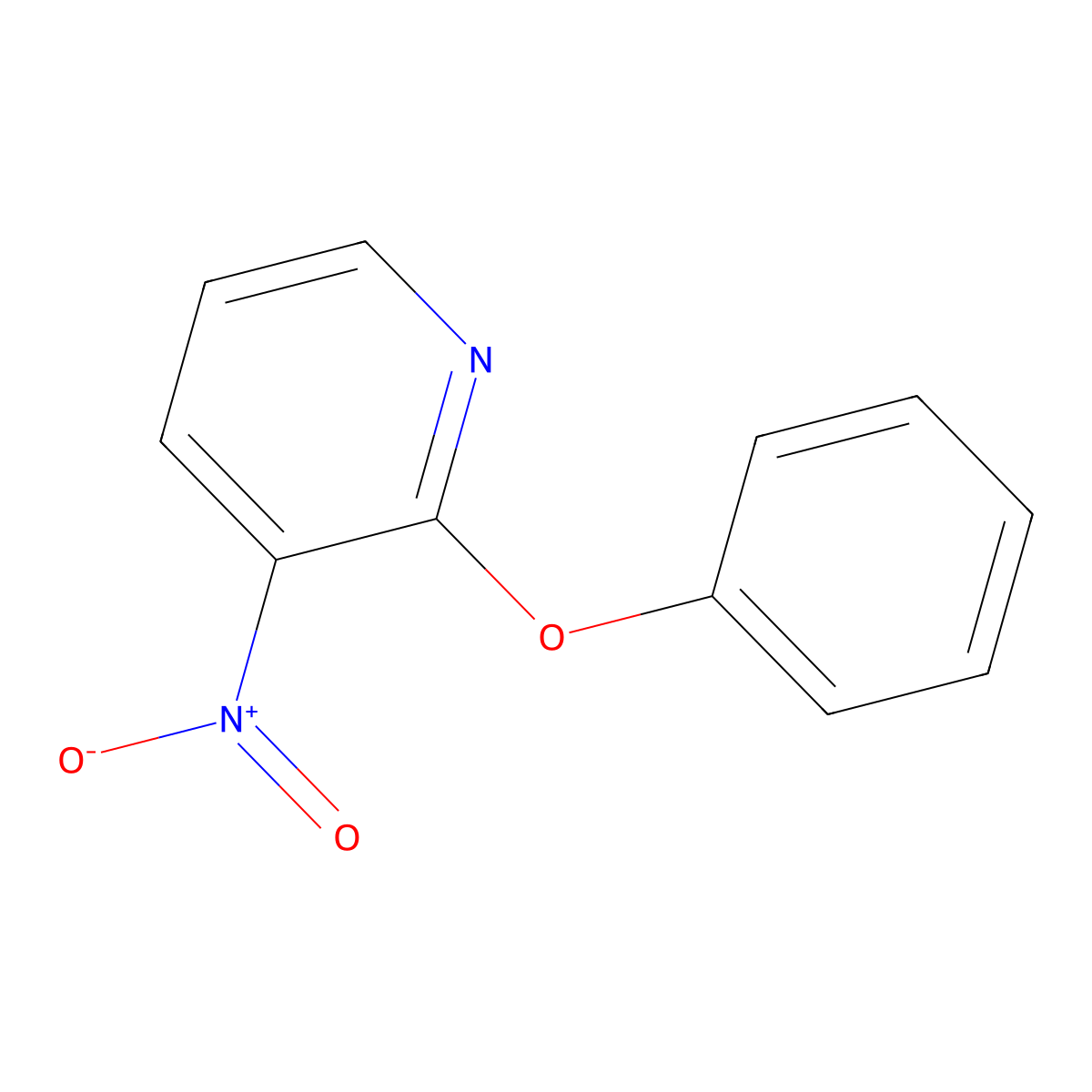 3-Nitro-2-phenoxypyridine molecular structure, CAS 76893-44-2
